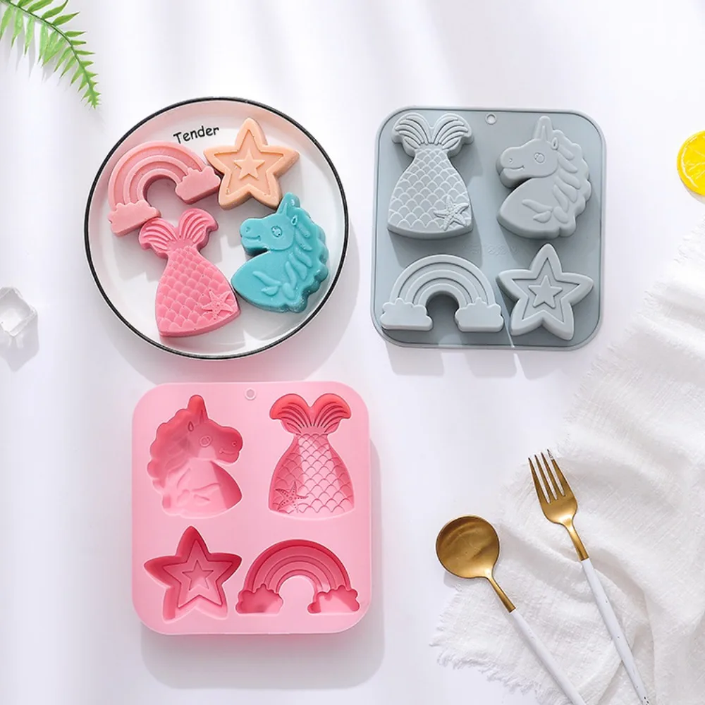 Eco Soap - 4 Holes Star Rainbow Silicone Chocolate