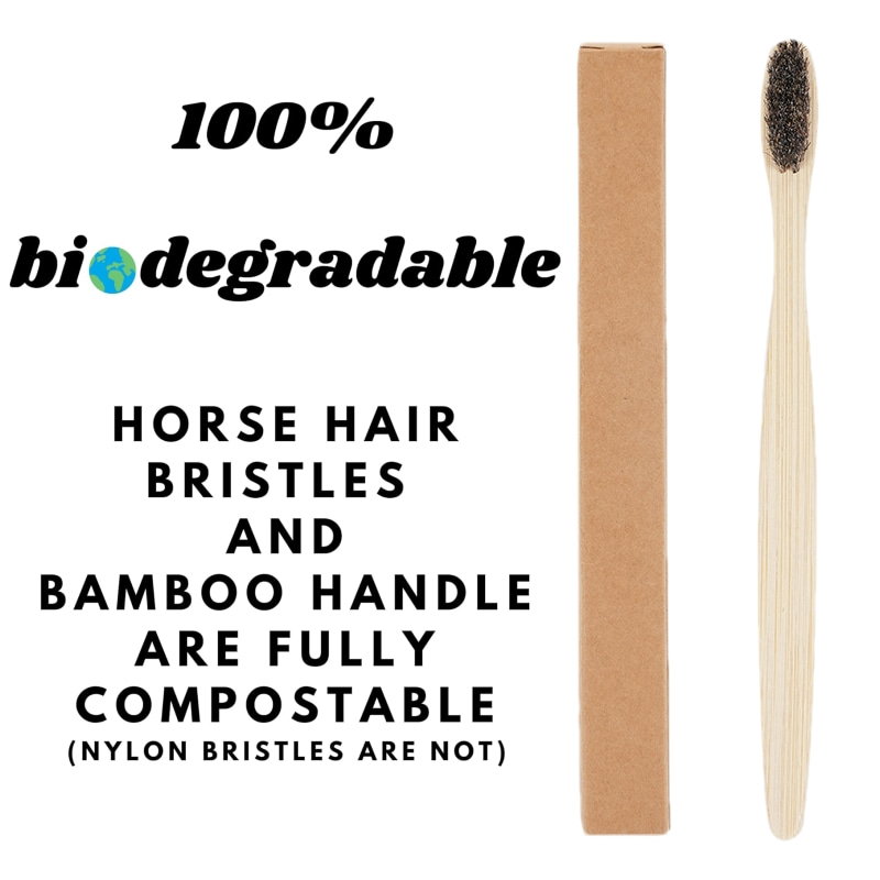 100 Pack Horse Bristles Bamboo - Bamboo Toothbrush recension och pris