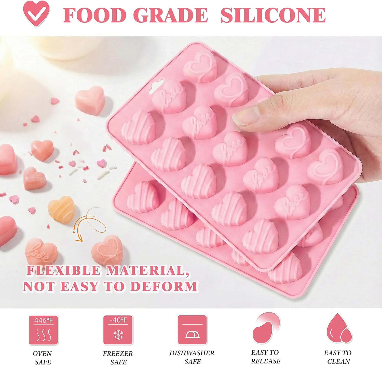Heart Silicone Molds,Heart Cho - Eco Soap recension och pris