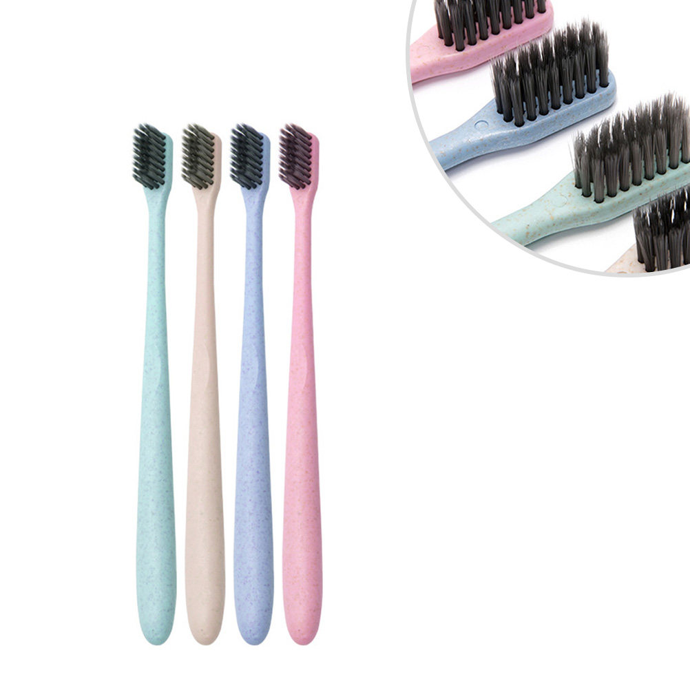 4Pcs Bamboo Charcoal Toothbrus - Bamboo Toothbrush recension och pris