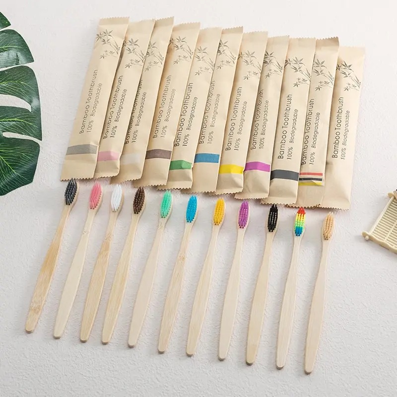 10 Pack Natural Bamboo Toothbr - Bamboo Toothbrush recension och pris