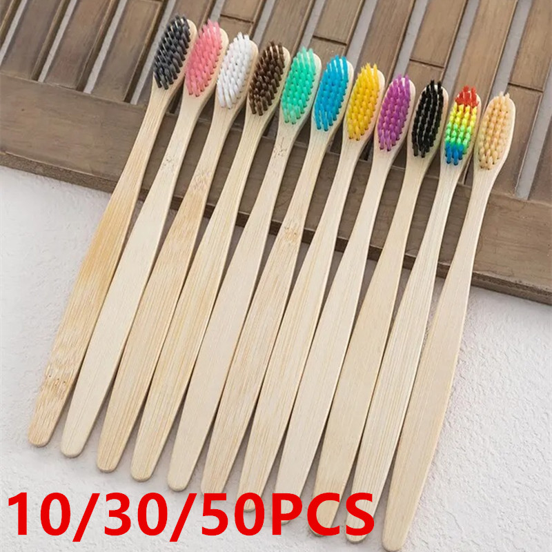 10 Pack Natural Bamboo Toothbr - Bamboo Toothbrush recension och pris