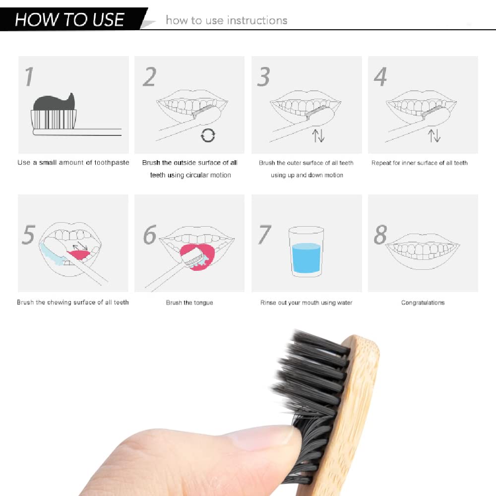 10 Pack Natural Bamboo Toothbr - Bamboo Toothbrush recension och pris