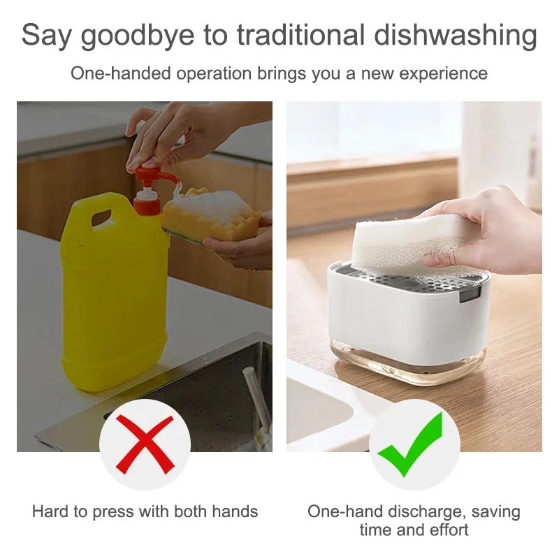 2In1 Dish Soap Dispenser Liqui - Eco Sponge recension och pris