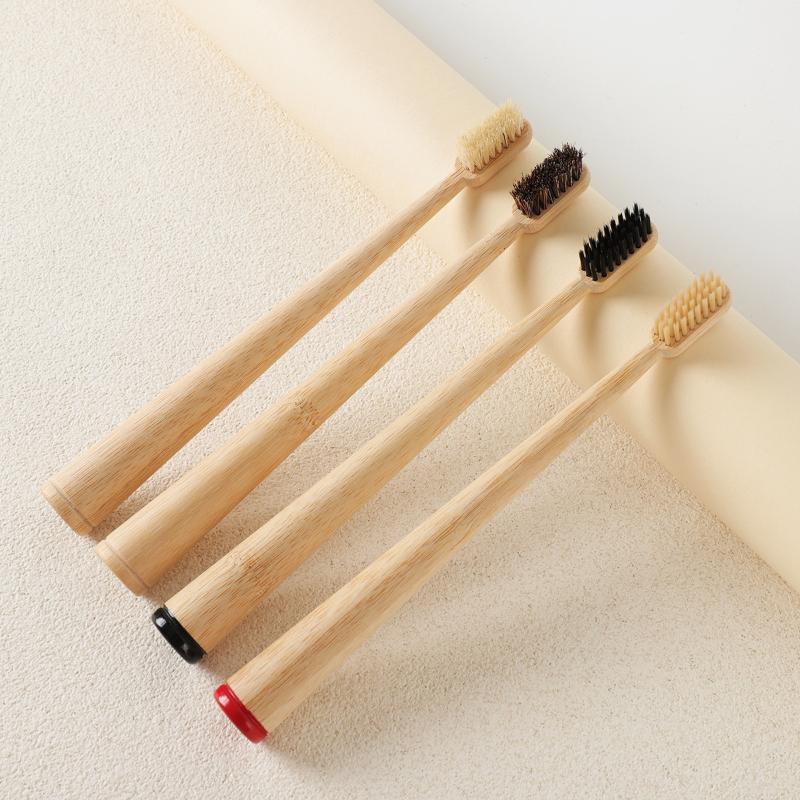 1Pc/4Pcs Horse Bristle Bamboo  - Bamboo Toothbrush recension och pris
