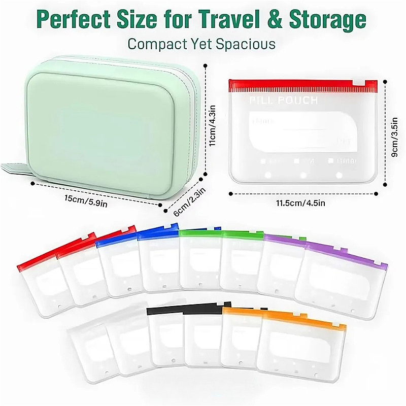 7/14Pouch Weekly Pill Organize - Reusable Bag recension och pris