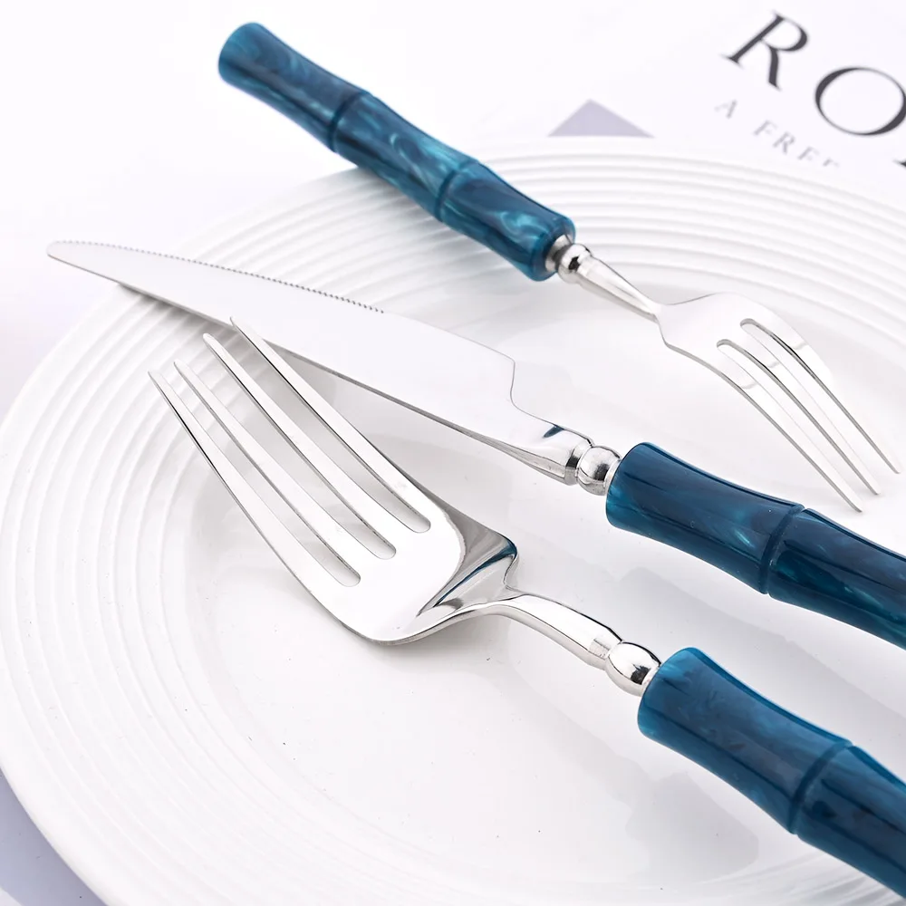 Imitation Bamboo Handle Dinner - Bamboo Cutlery recension och pris