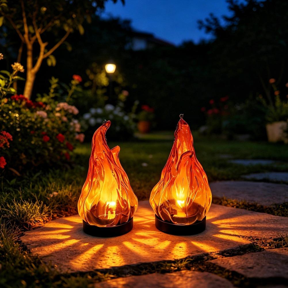 Solar Flame Hanging Lantern Li - Solar Garden Light recension och pris