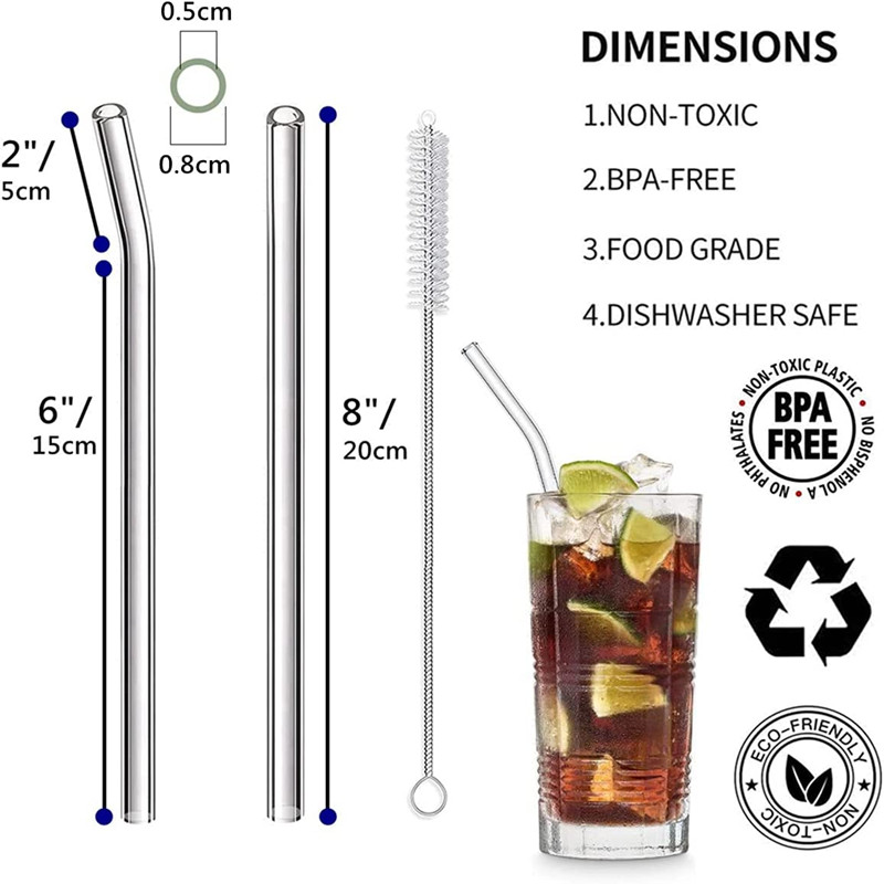Reusable Glass Straws Eco-frie - Reusable Straw recension och pris
